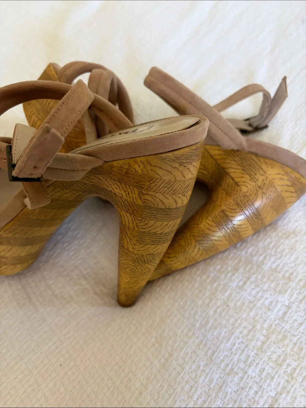 Patron by Perugia Platform Strappy Sandals in Taupe